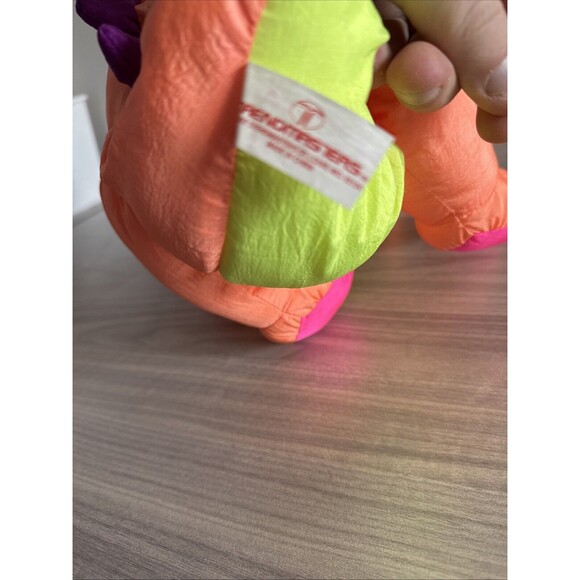 Trendmasters Triceratops Dinosaur Nylon Plush Vintage 1992 Stuffed Animal Toy - Picture 8 of 9